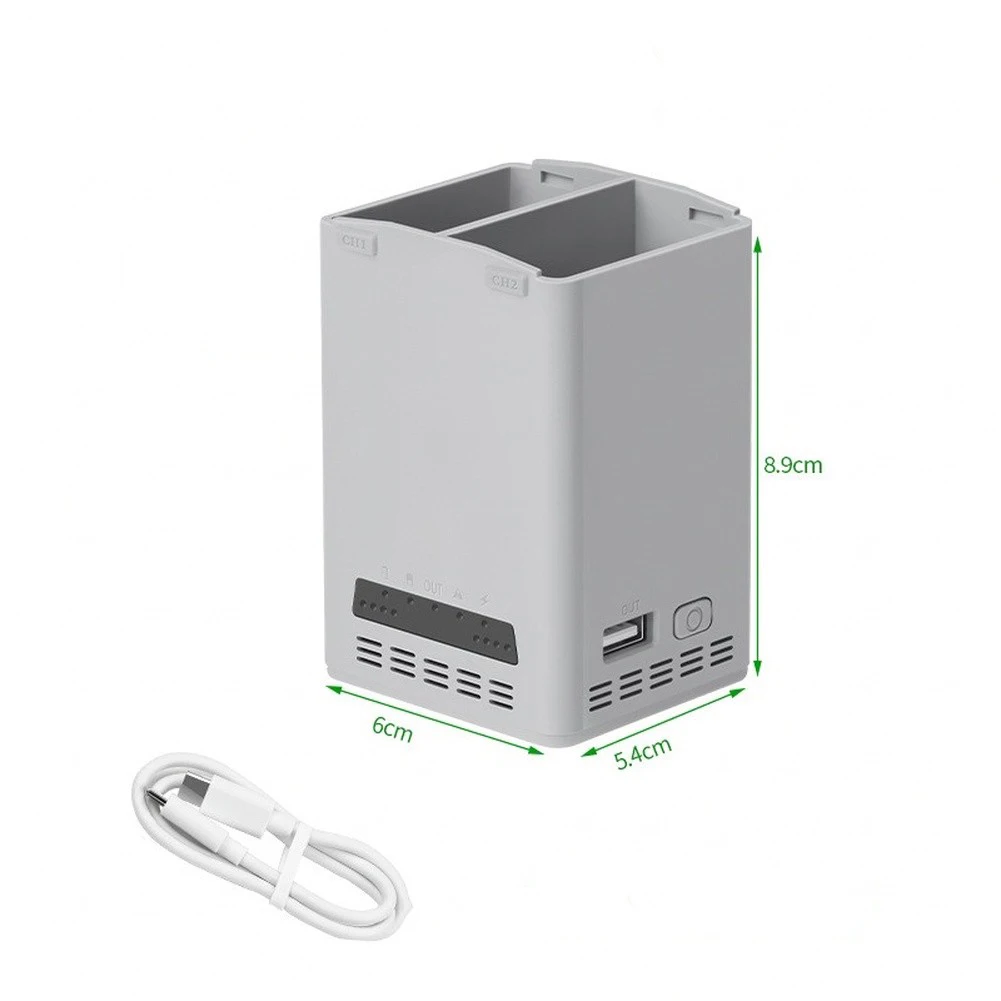 Fast Charge Hub For DJI Lito 1/X1 - Supports Two Batteries 20V/3.25A Input 8.6V/9A Max DC Output Built-in LED Level Display