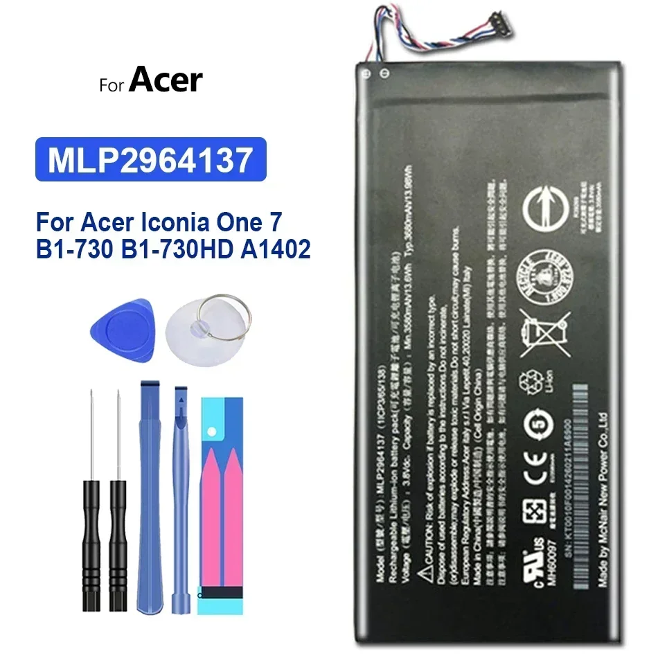 3580mAh MLP2964137 Battery for Acer Lconia One 7 B1-730 B1-730HD A1402 3165142P