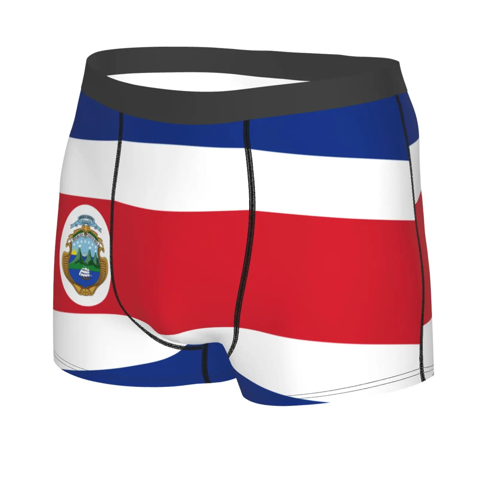 Flag of Costa Rica Pattern Men Underwear Boxers Breathable Mens Boxershorts Men's Panties Underpants Man Boxers Briefs Trunks