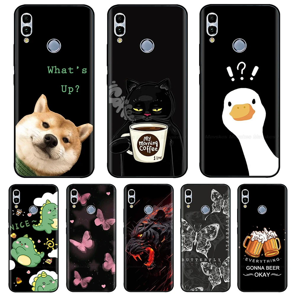 For Huawei P Smart 2019 Case Cute Painted Cover Soft Silicone Phone Cases For Huawei P Smart 2019 Back Cover Protective Funda