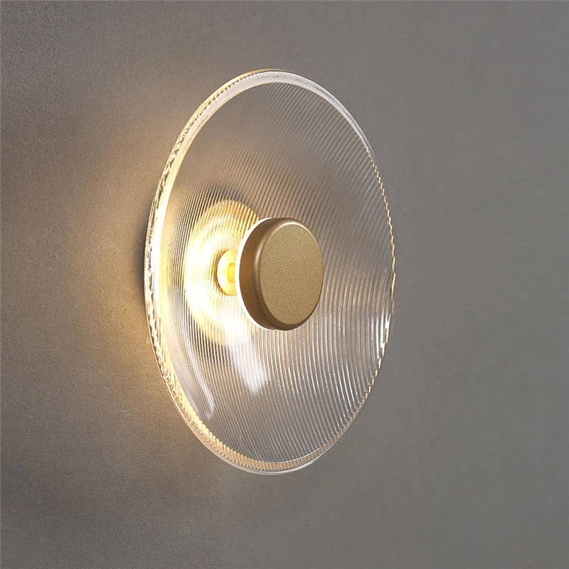 Nordic Glass Wall Lamp Modern LED Minimalist Wall Sconce Lamps Corridor Bedroom Living Room Bedside Wall Light Indoor Home Decor