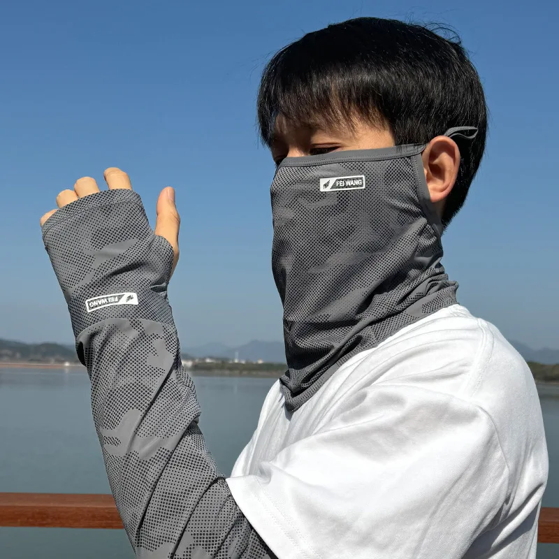 Anti-UV Cycling Mask Sunscreen Face Cover Breathable Ice Silk Face Scarf Men Women Outdoor Sports Fishing Hiking Cooling Mask image 3
