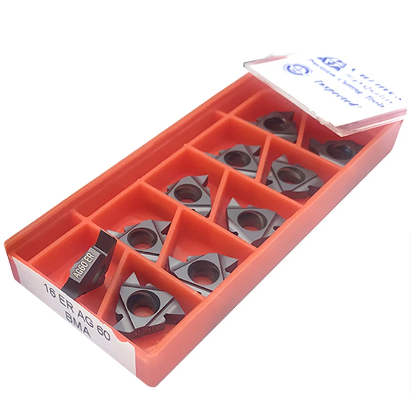 10pcs 16ER AG60 Carbide Inserts Thread Blade + 1pc SER2020K16 CNC Lathe Turning Tool Holder Thread Turning Tools With T15 Wrench