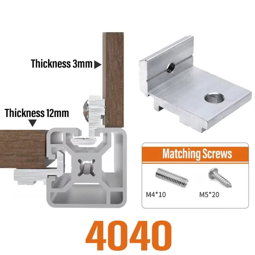 Durable High Strength Aluminum Profile Accessories Stable Support DIY Corner Bracket Connector Hardware Shelf Bracket