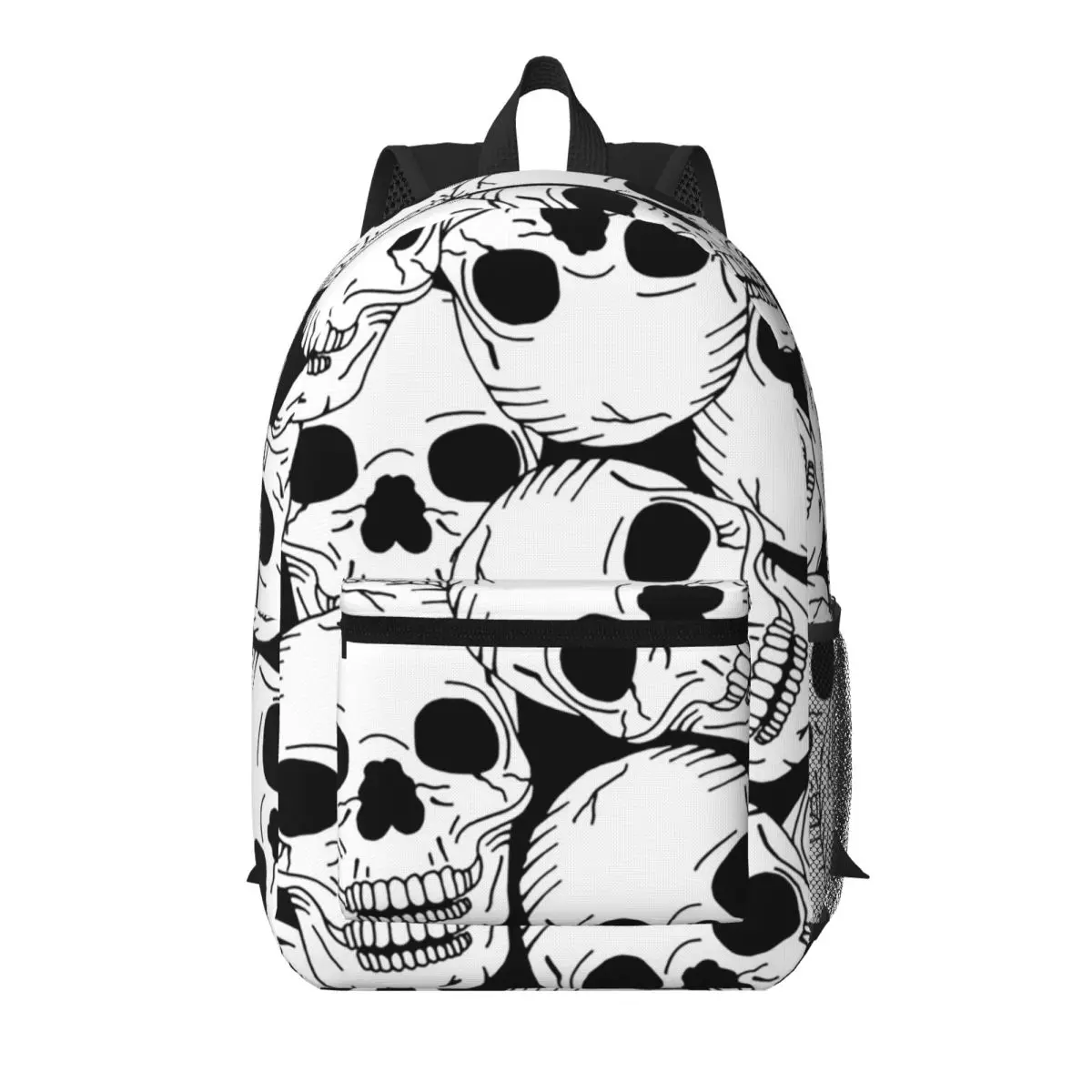 

Black White Human Skull Sketching Art Student Backpack School Bag Hiking Travel Daypack for Boys Girls Bookbag Shoulder Bags