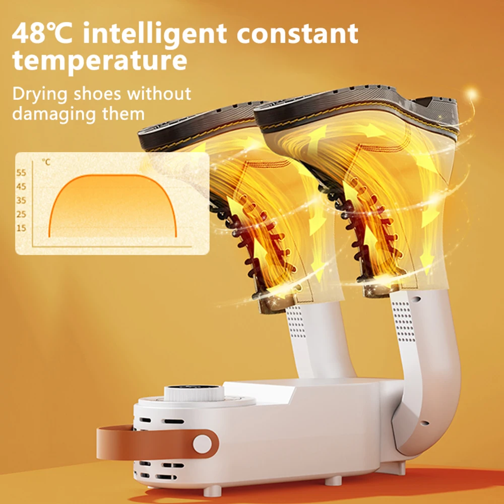Tragbarer Schuhtrockner mit Heizlüfter, intelligenter, schnell trocknender Skischuh-Trockner mit Timer, Stiefeltrockner für Arbeitsstiefel, Turnschuhe, Socken – Detail 18