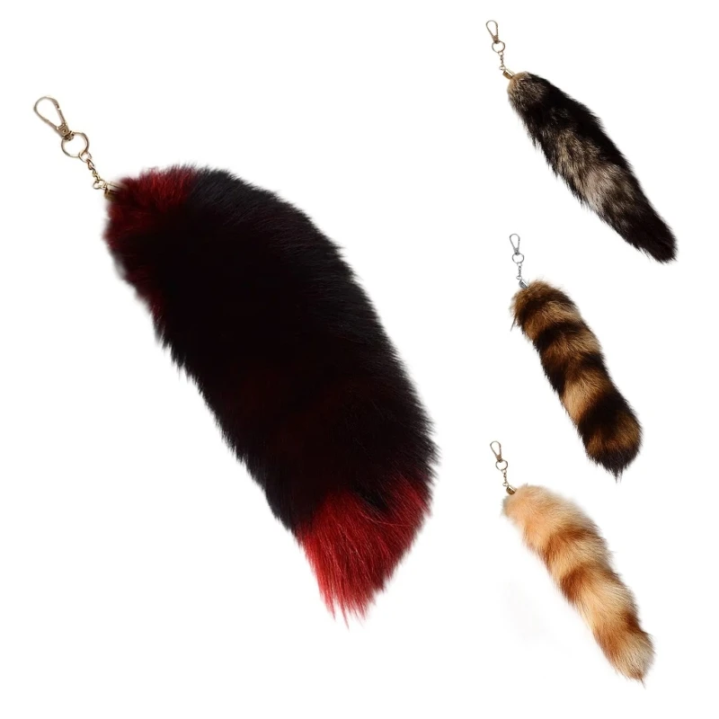 Animal Tail Keychain Key Holder Purse Bag Charm Keychain Decorations