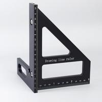 3D Multi Angle Aluminum Red Measuring Ruler 45/90 Degree Woodworking Square Protractor Drawing Line Miter Triangle Layout Tool