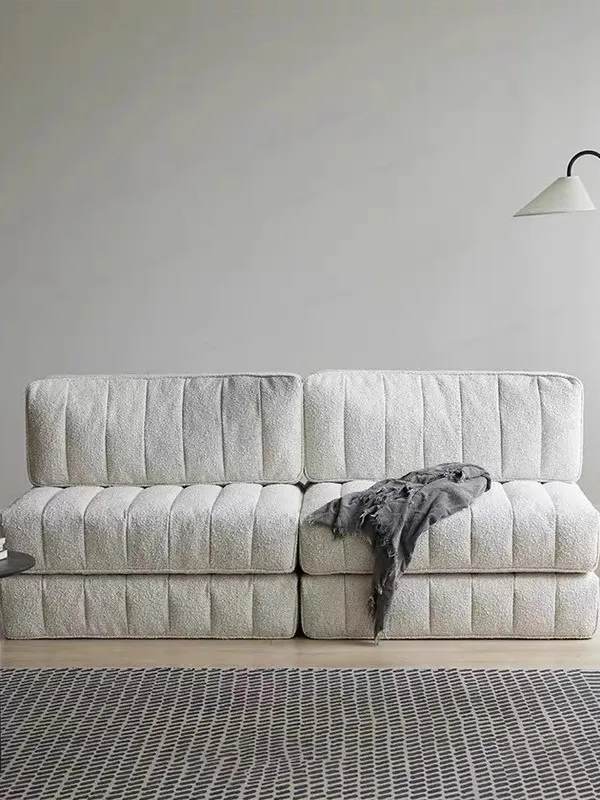 وحدة أريكة من القماش الشمالي مجموعة كتلة التوفو شقة صغيرة متحركة كاملة تفكيك وغسل أريكة حصير بدون ذراع #3