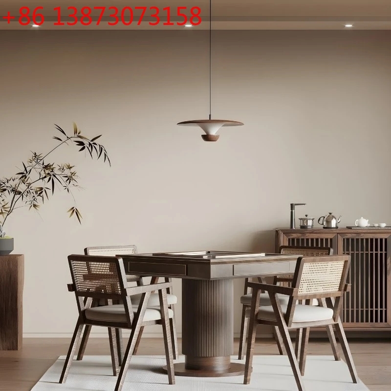 Nordic Hotel Club Mahjong Table High-Grade Automatic Shuffling Solid Wood Mahjong Table Private Room Leisure Guandan Table FYMT