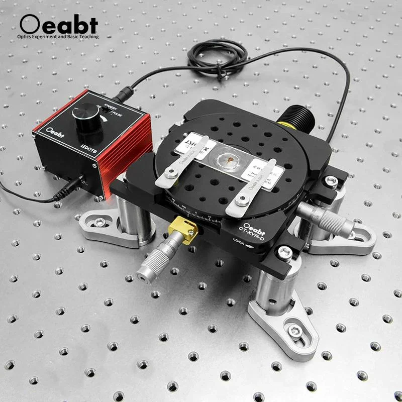 T-XYR-D Series 2-Axis Linear Displacement Table XY  Translation  R  Turntable Manual Fine Tuning Optical Experiment