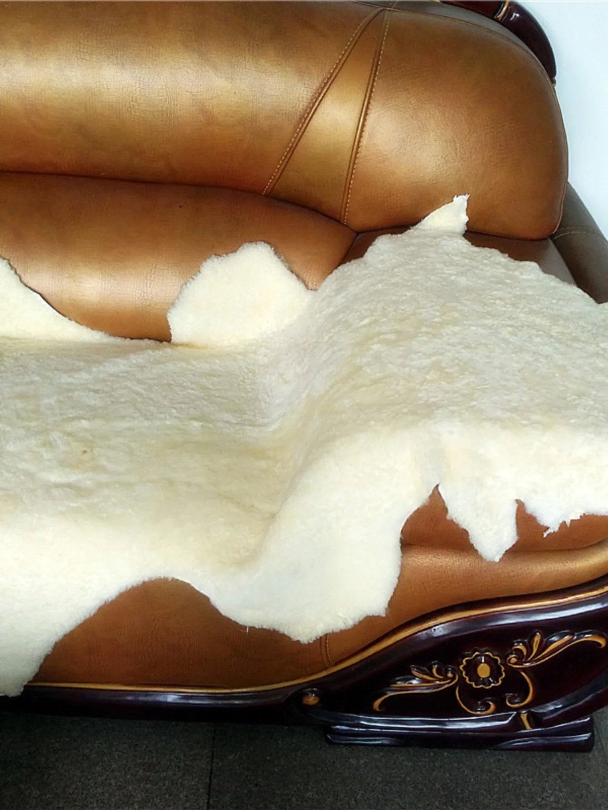 Whole Sheep Fur Sofa Cushion, Pure Wool Blanket, Carpet Fur Integrated, Bedside Cushion, Bay Window Wool Cushion