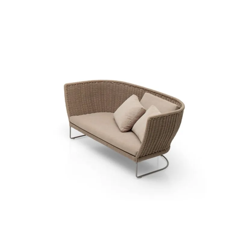 Outdoor sofa patio balcony rattan chair sofa combination, simple art rattan sofa outdoor rattan furniture