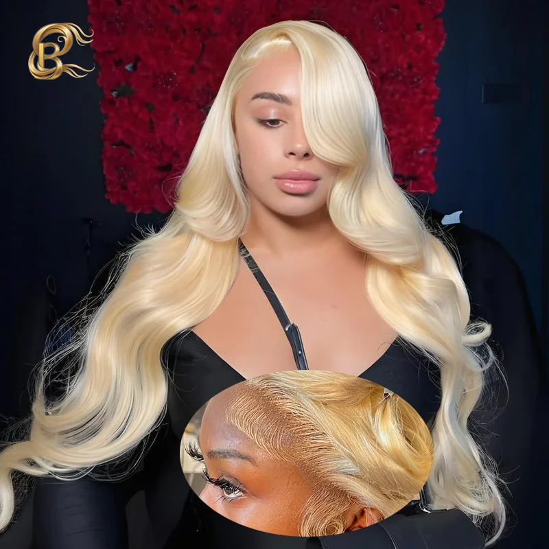 

250 Density 30 40 Inch 613 13x6 Lace Front Human Hair Wigs Blonde Colored Body Wave Wig Human Hair 13x4 Really Lace Frontal Hair