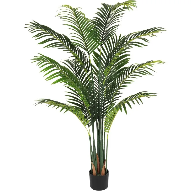 Artificial Palm Tree Tall Fake Palm Tree Decor with 11 Detachable Trunks Faux Tropical Palm Silk Plant Feaux Dypsis Lutescens