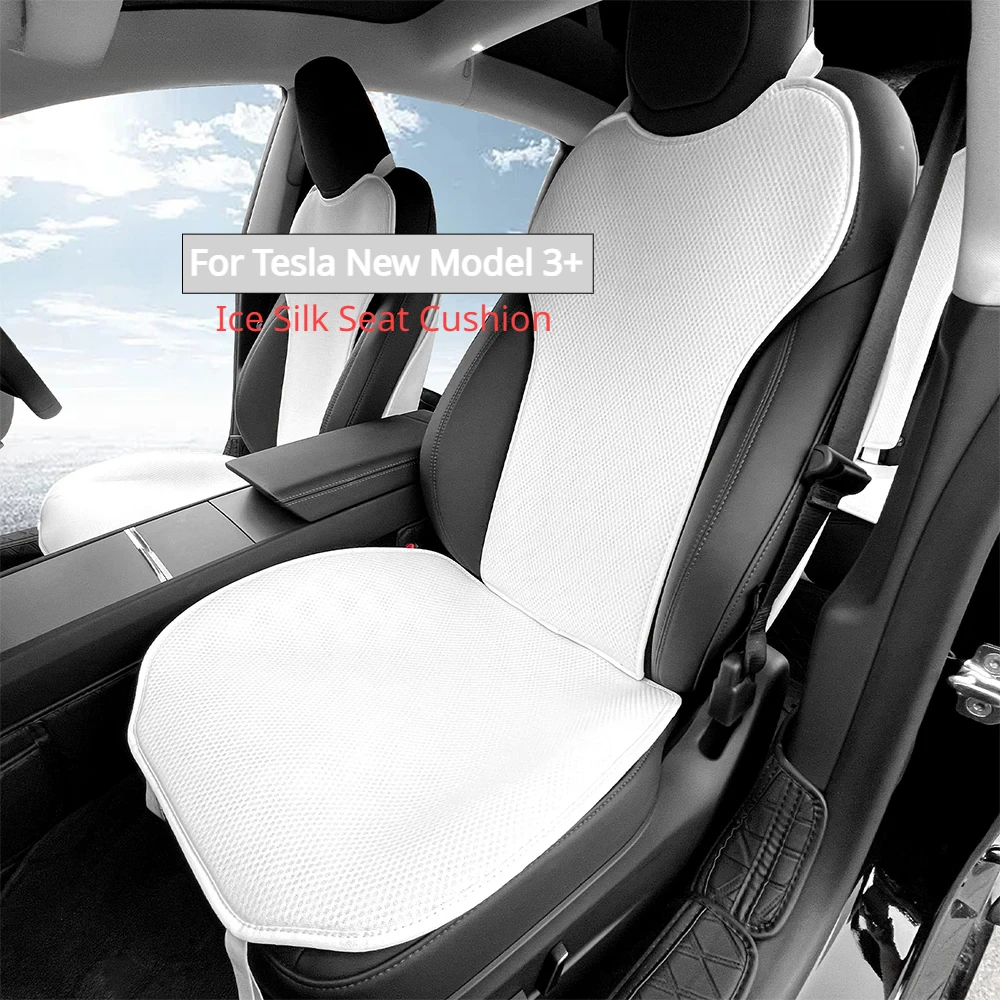 

For Tesla Model 3 Highland 2024 Seat Cushion Breathable All Season Summer Back Seat Pad Protector Model3+ Ice Silk Accessories