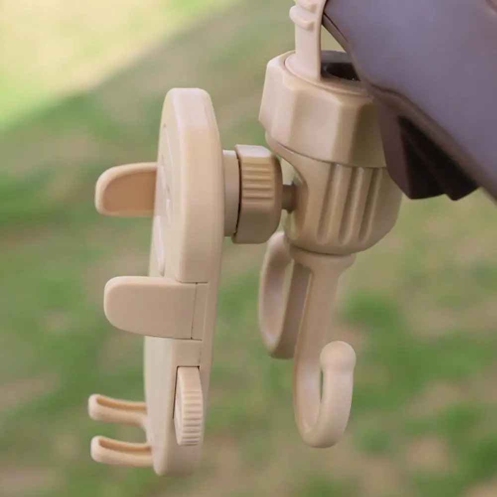 Flexible Storage Hook Stroller Hook with Phone Stand 360 Degree Rotation Stroller Hook Phone Stand Organizer for Shopping Bags