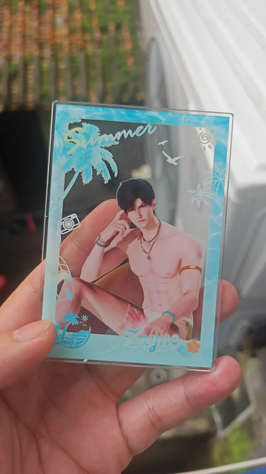 5Pcs/Set Kartu Akrilik Game Love and Deepspace, Properti Foto Kartu DIY, Periferal Anime Lucu Xavier Zayne Rafayel Ralayo Sylus Caleb