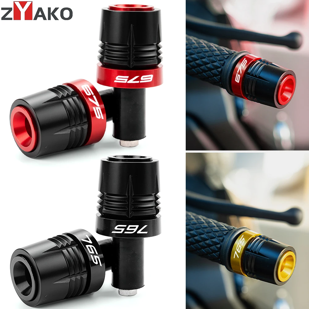 Para Triumph Street Triple 765 RS S R 765RS Street Triple 675 Trident 660 empuñaduras de manillar de motocicleta tapones de extremo de barra tapas deslizadores