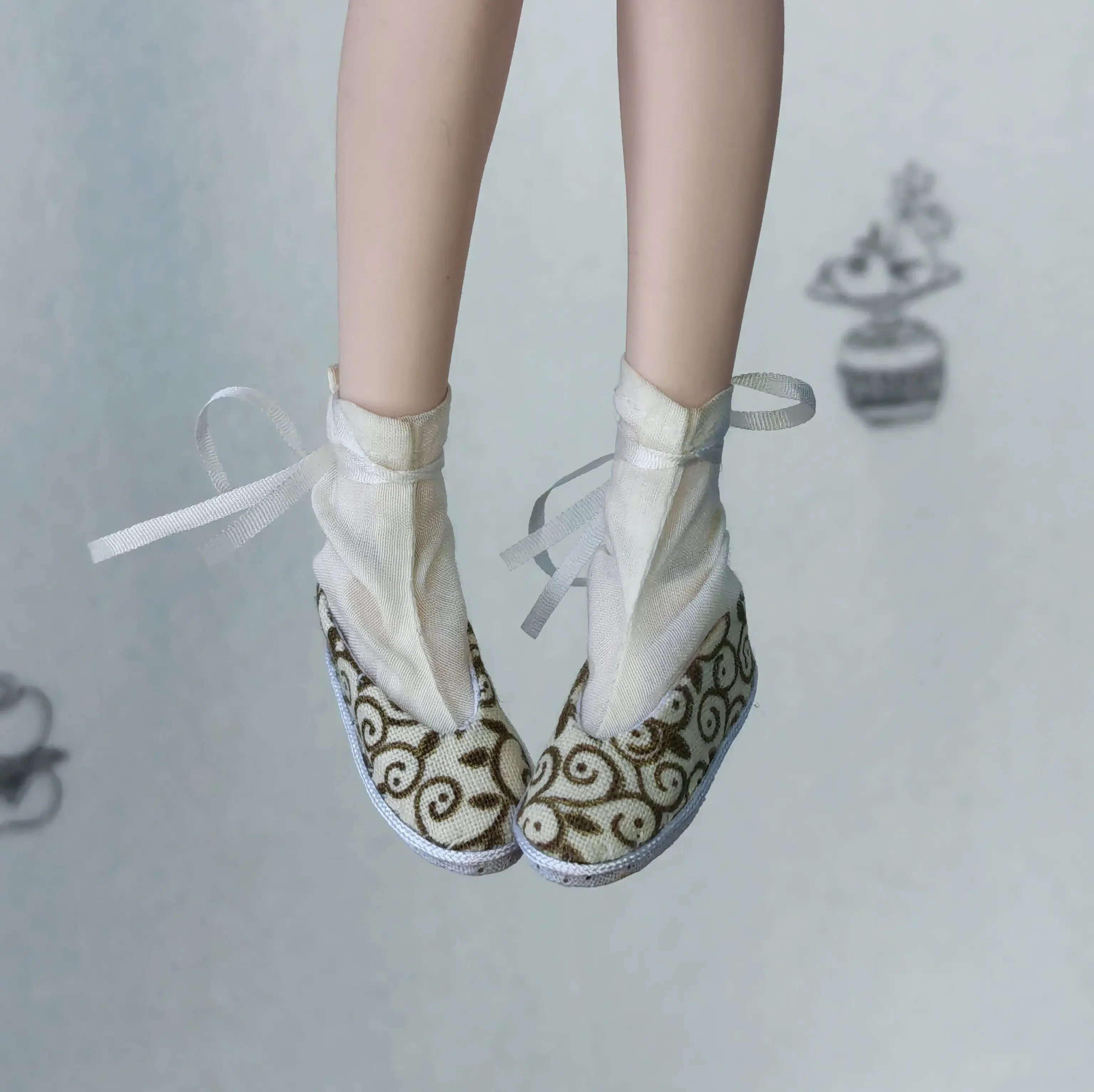 1/6 Maßstab: Modell einer weiblichen Schuh- und Sockenaccessoires-Replik im antiken Stil für 12'' SoldierTBL VC01 VC02 ANT Actionfiguren-Puppen – Detail 8