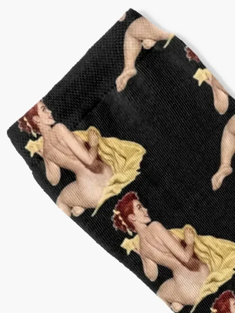 مثير redhead pinup فتاة الجوارب تسلق الهيب هوب مجموعة أساسية الفتاة الجوارب الرجالية #2