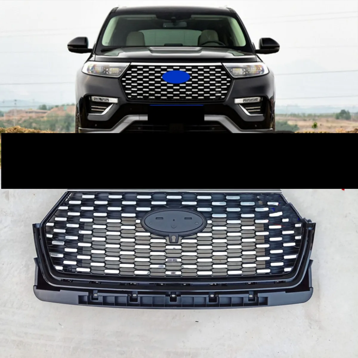 

Передний бампер решетка гоночный гриль для Ford Explorer 19-21 маска радиатор