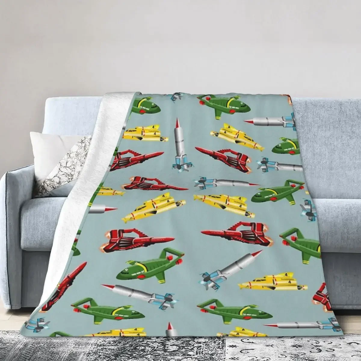 

Flannel Throw Blanket Thunderbirds Pattern Blankets Soft Bedding Warm Plush Blanket for Bed Living room Picnic Travel Home Couch