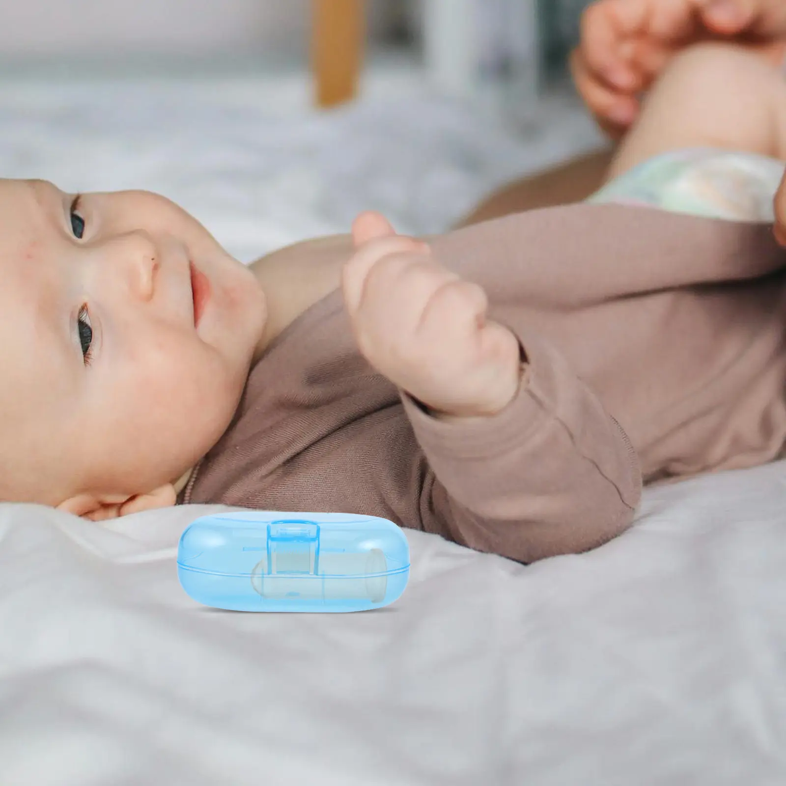 Five Baby Finger Toothbrush Storage Boxes Compact Baby Oral Cleaner Case Newborn Toddler Travel Storage Toddler Toothbrush
