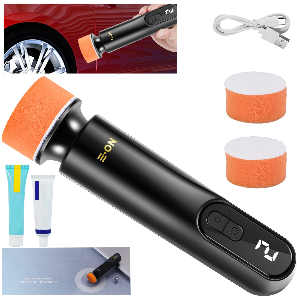 Car Polisher Machine Wireless Polisher Cordless Car Polishing Waxing Machine Power Tool  for Car Body Cleanig Waxing Repair