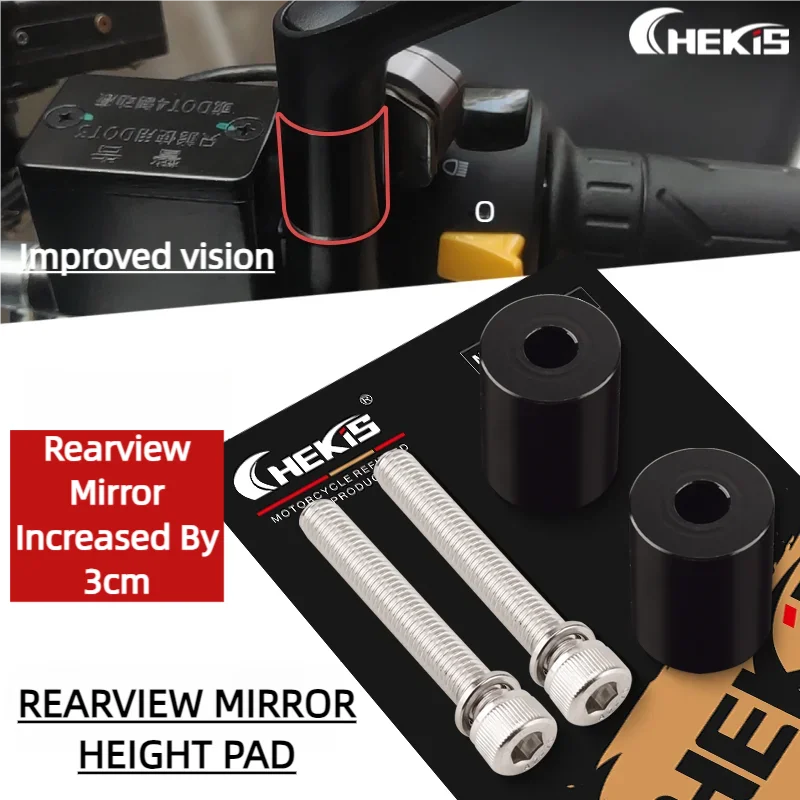 

Chekis Is Suitable for Haojue Uhr125 Uhr150 Alien Ufr125 Ufr150 Modified Rearview Mirror Heightener, Inverted Mirror Heightening Base, Reflector Heightening Modification Accessories