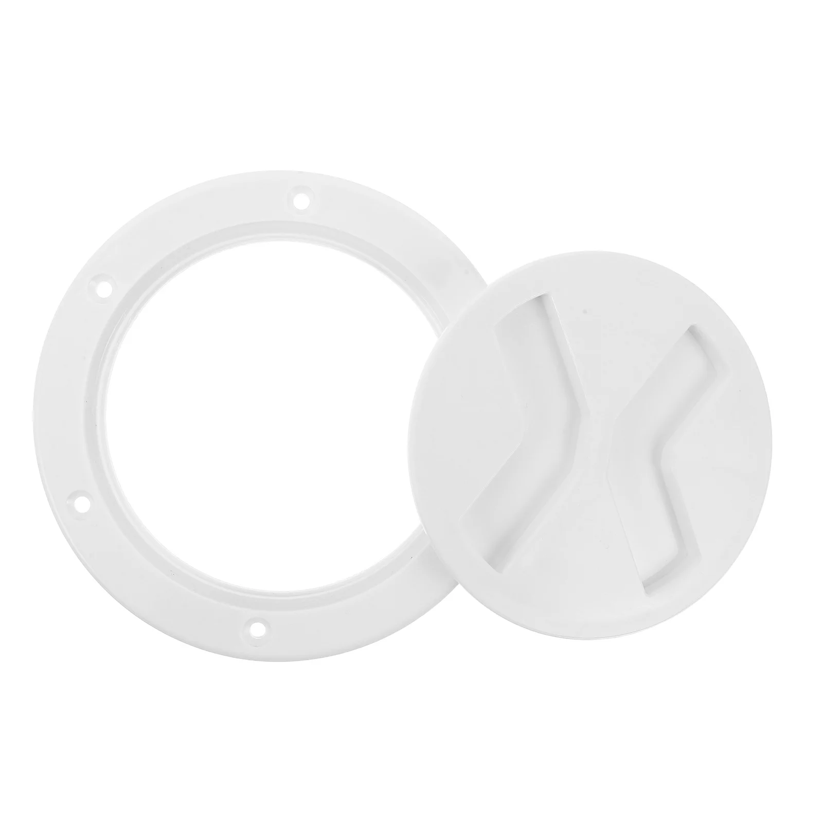 

5.38" Marine Boat Deck Hatch Cover Waterproof Non-Slip Round Plastic Access Plate For Yacht Kayak Sailboat Deck Inspection