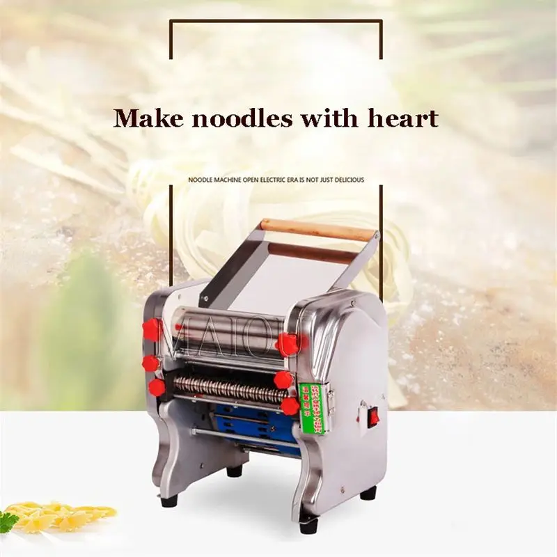 Household Small Electric Dough Press Commercial Dough Machine Stainless Steel Dumpling Wrapper Machine Noodle Maker Automatic