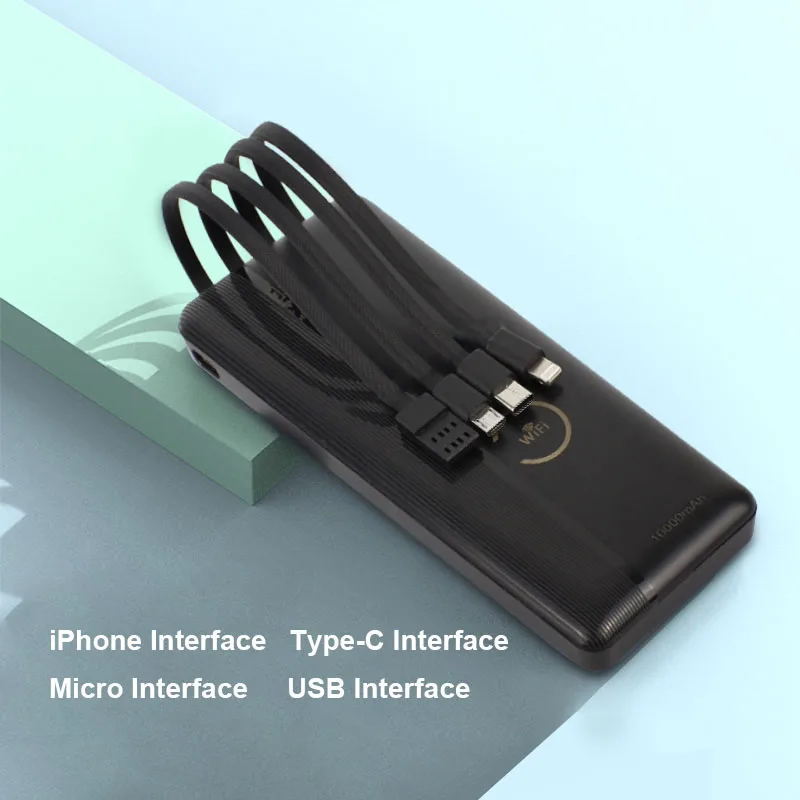 Oem/odm mini portátil 4g lte wifi6 roteador sem fio 10000mah com slot para cartão sim powerbank roteador wifi hotspot com banco de potência