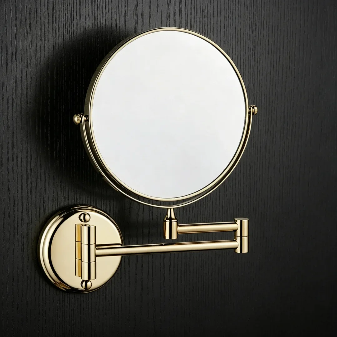 DSA bathroom retractable wall-mounted cosmetic mirror toilet perforated beauty mirror folding hotel vanity magnifying glass