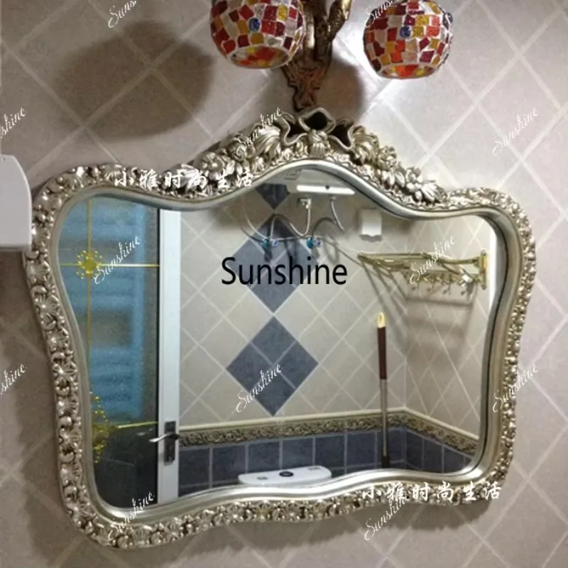 YYEuropean bathroom, toilet, dressing, wall-mounted mirror, waterproof moisture