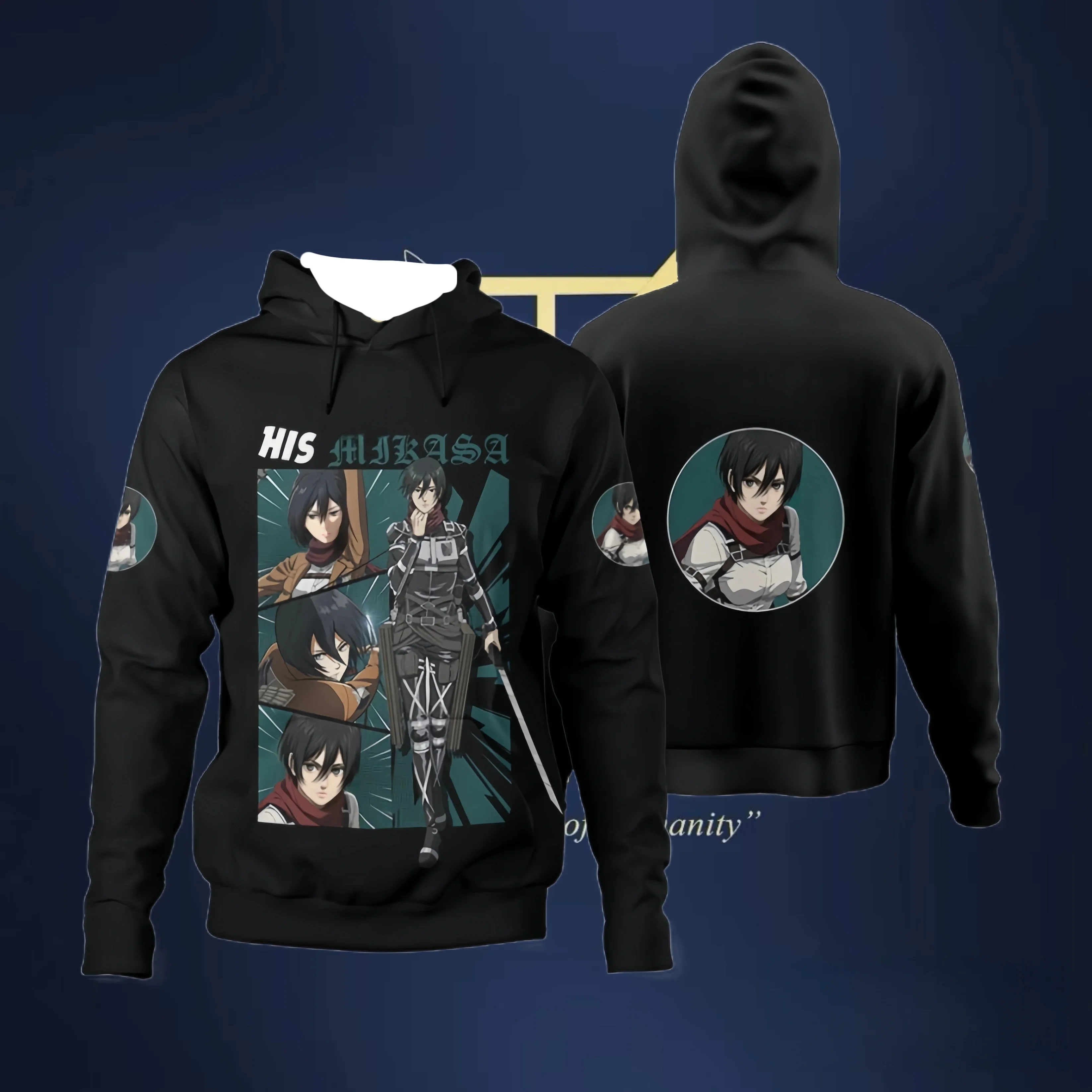 

2005 Latest Hot Hoodie Anime Series Attack Giant 3D Printed Spring and Autumn Long Sleeve Hoodie Casual Adult and Children's Top