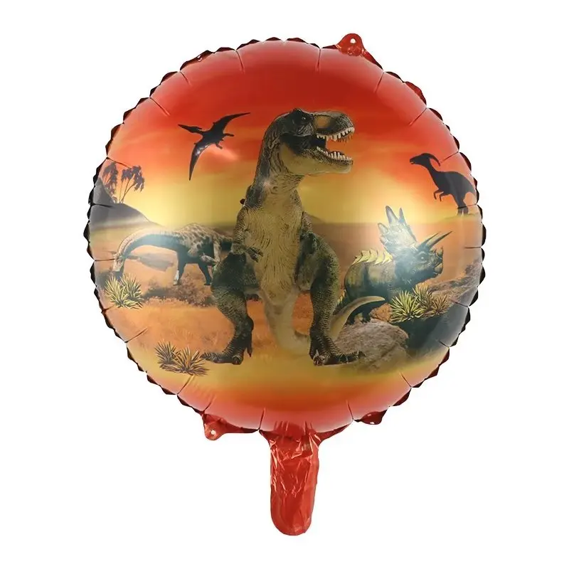 10pcs 18Inch Dinosaur Foil Helium Balloons Animal Theme Party Decoration Kids Toys Birthday Baby Shower Air Globos Supplies Ball