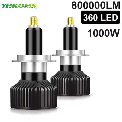 YHKOMS Canbus H1 H7 LED 6 Sides 3D LED Car HeadlightH8 H9 H11 9005 HB3 9006 HB4 Auto LED Bulb Fog Lamp 6000K 12V Mini Size