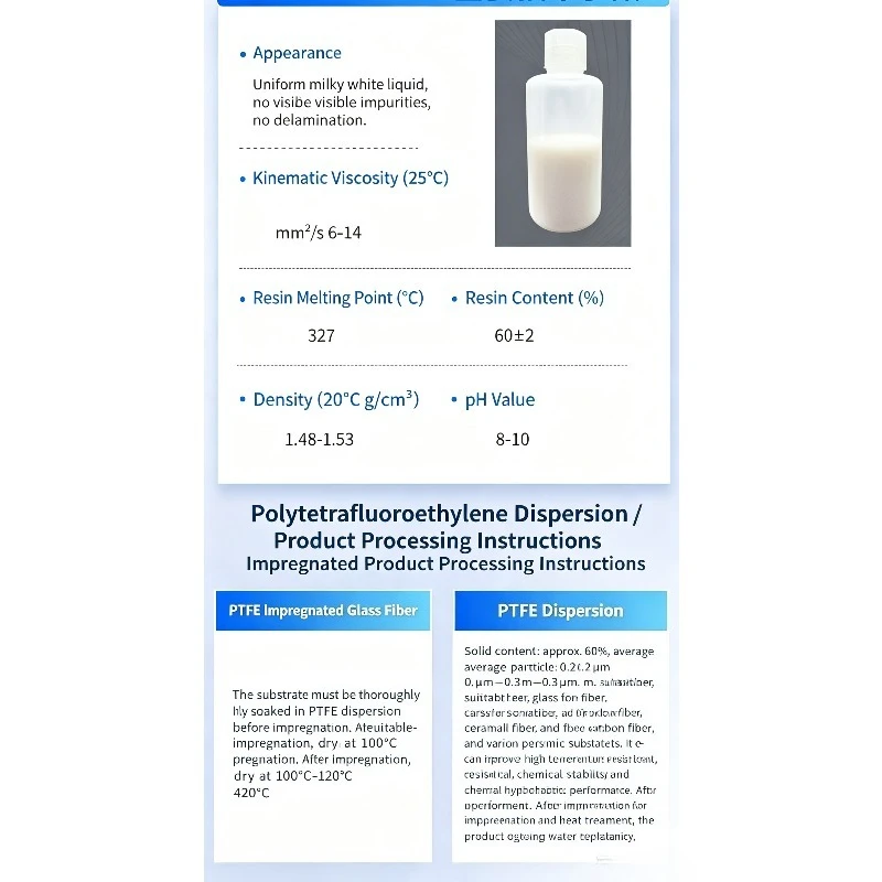 PTFE Emulsion D210C Polytetrafluoroethylene Dispersion For Battery Special Use 50-500g