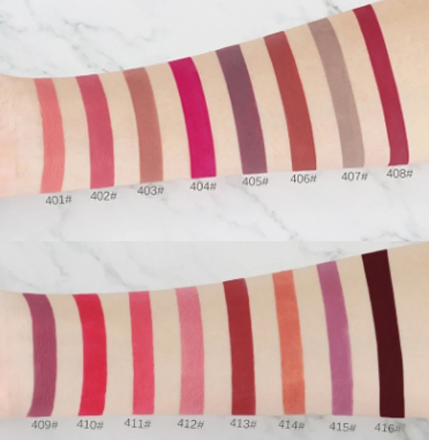 Pudaier 16 Color Velvet Matte Liquid Lipstick Glaze Make Up Waterproof Long Lasting Sexy Red Non-stick Cup Lip Stick Glaze Tint