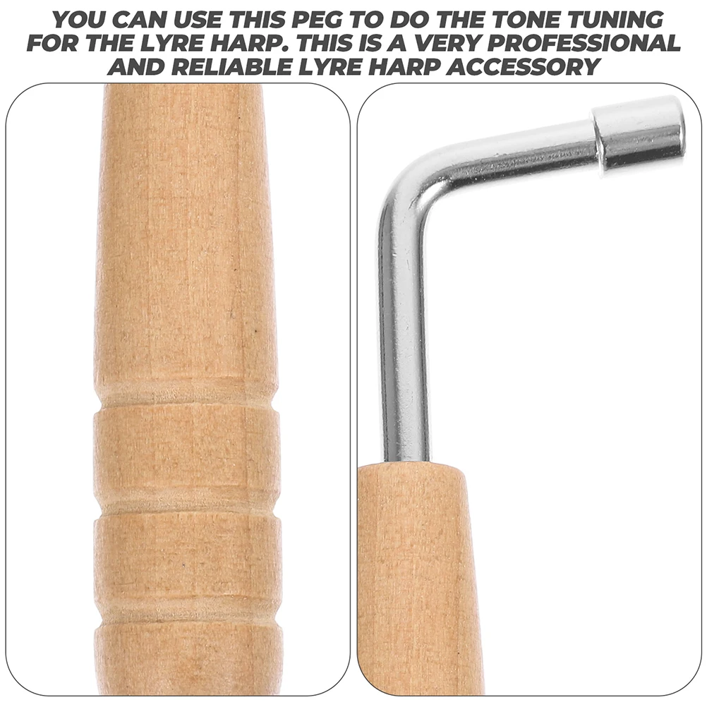 

1 Set Lyre Harp Parts Premium Material Tuning Pins Wrench Included Durable Reliable Easy Install Long Lasting Use