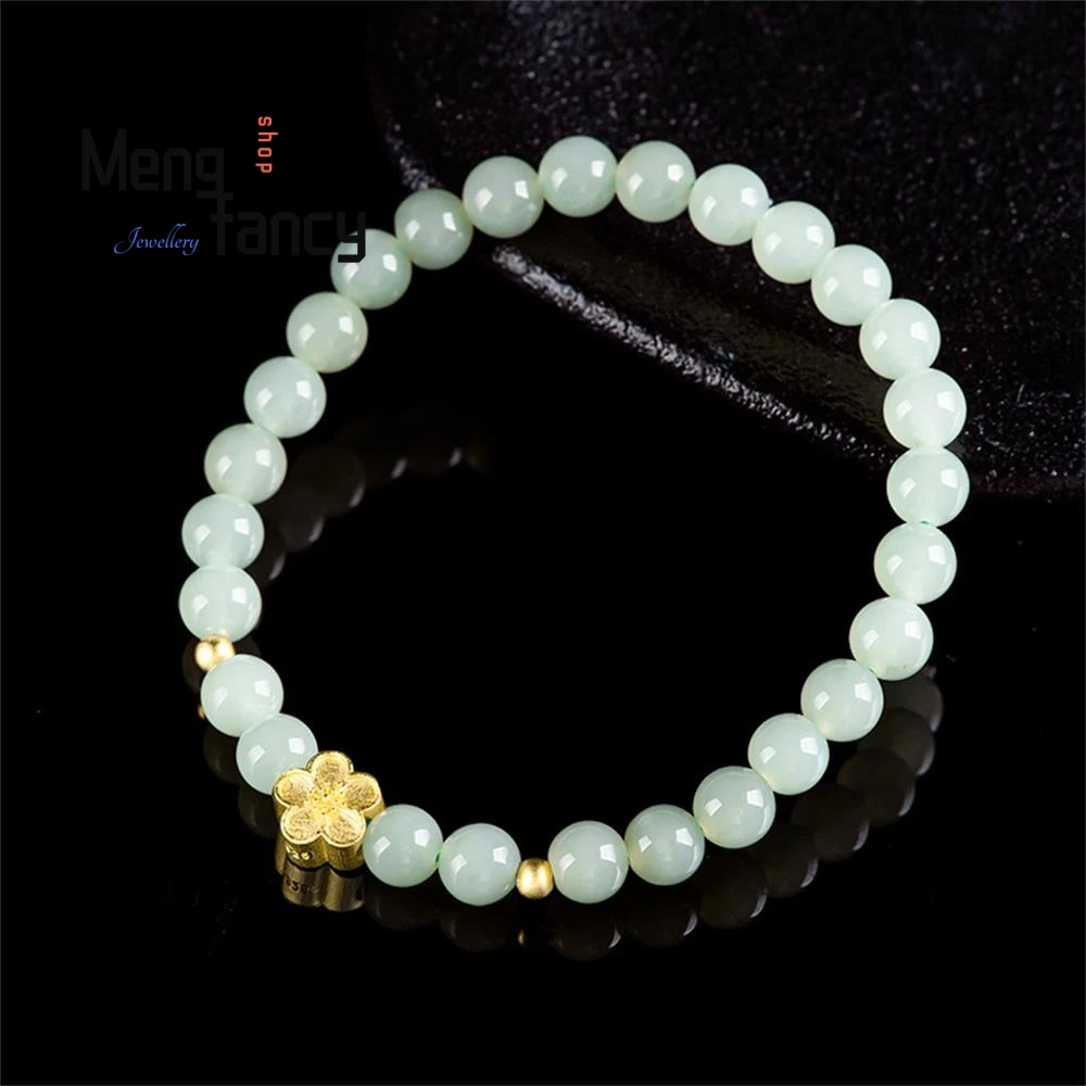 

Natural Old Material And Field Jade Bracelet S925 Silver Accessories Ancient Style String Gift High-grade Luxury Fashion Jewelry