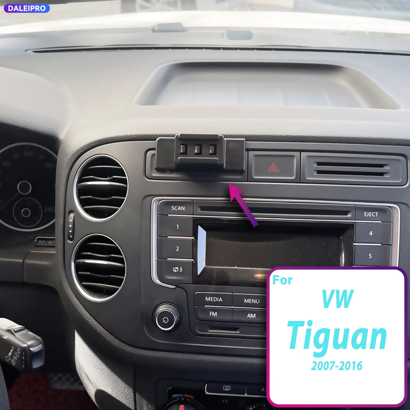 Für VW Tiguan 5N MK1 2007 2008-2016 Fahrzeugspezifische Telefonhalterung Basis Smart Car Phone Mount 66W Ladehalterung Zubehör – Detail 1