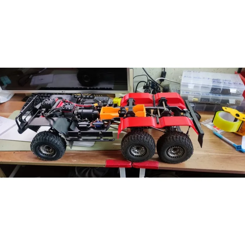 For YK6101 1/10 Scale RC Crawler Accessories Rear Wheel Well Liners TPU Soft Material 3D Printed 3mm Thick Upgrade Bolt-On Fit