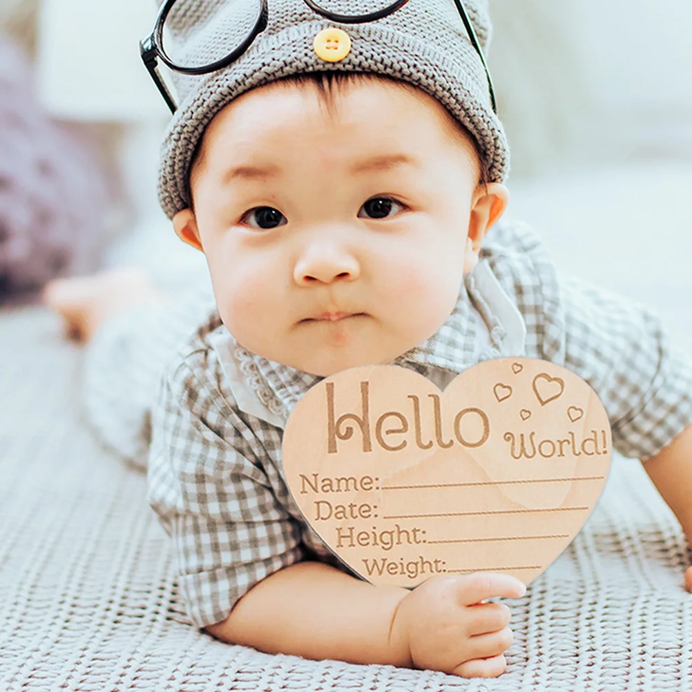 

4-х шт. деревянные вехи для новорожденных, детские настенные украшения, имя и таблички родов