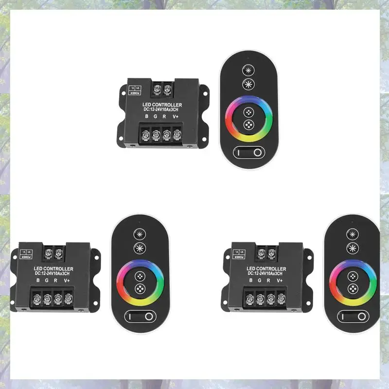 

T82C Hot Sale-3X 30A Contact RGB RF Remote Control DC 12V 24V 3Channelx10a 360W/720W Controller For LED Strip Light SMD 5050