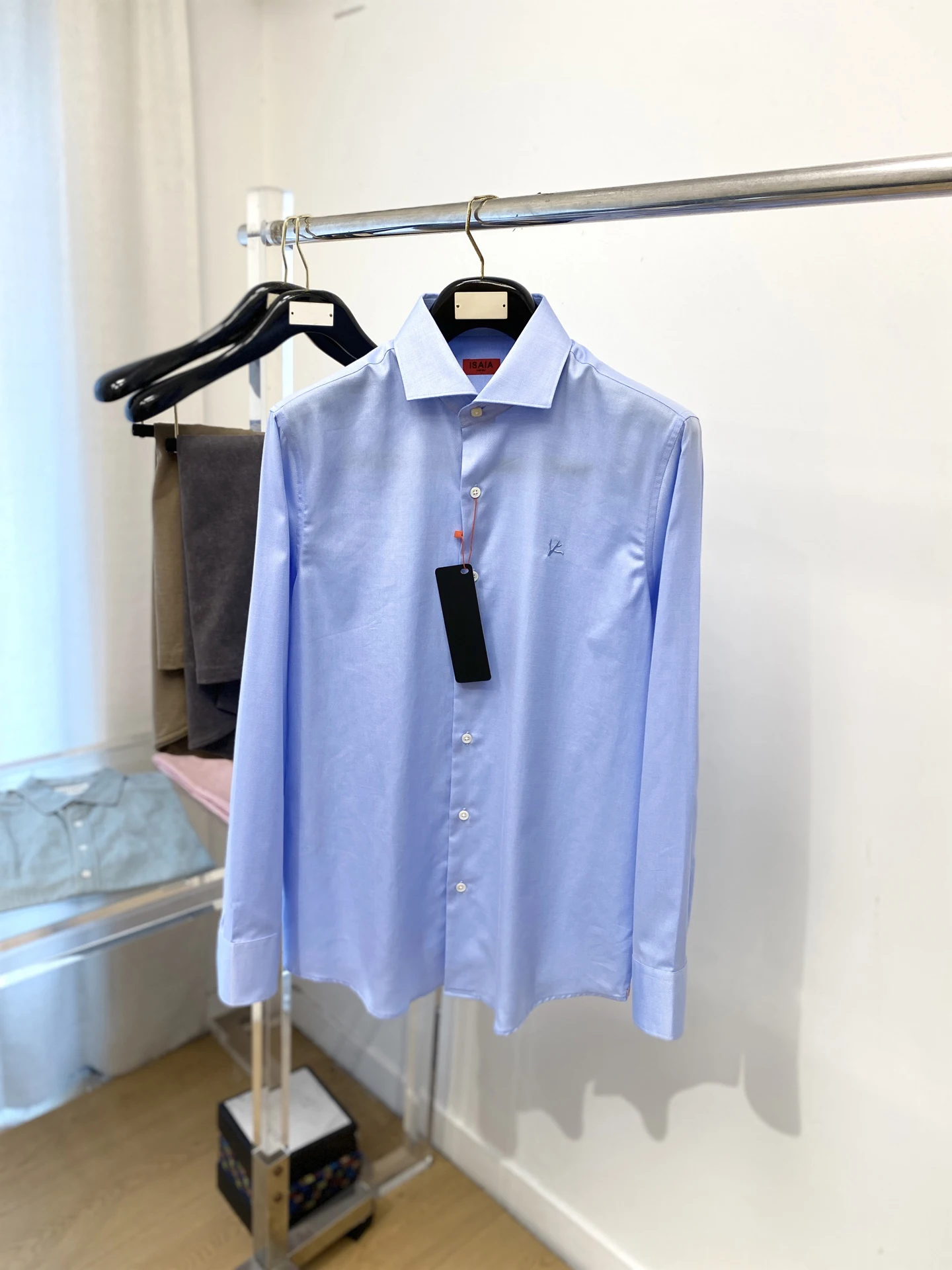 BLIYOSS Long-sleeved Men Casual High-quality Striped Short sleeved College style Old Money Simplicity Advanced Fabric Size S-XXL