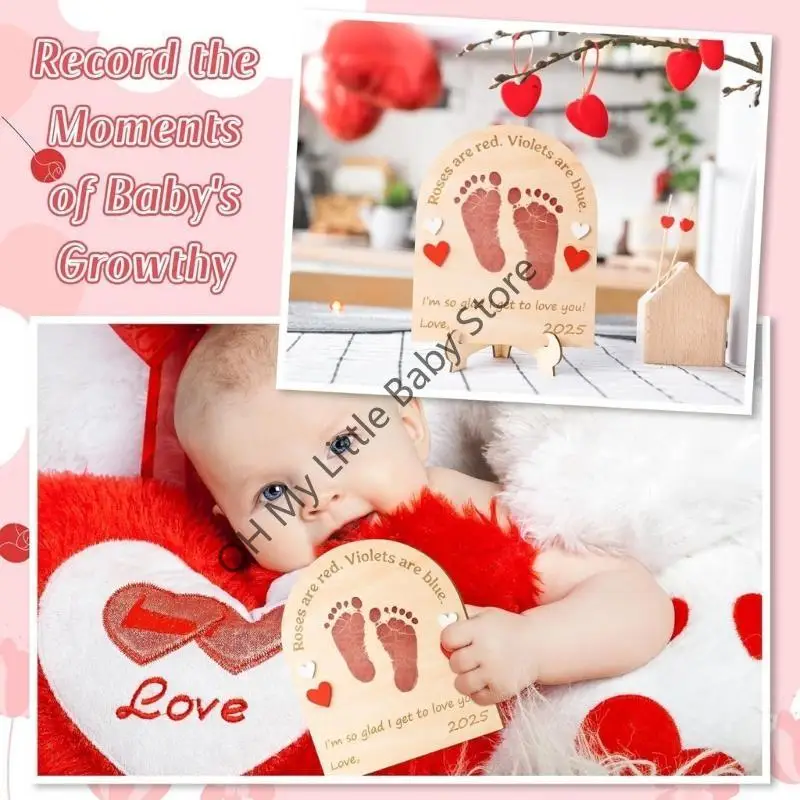 

M76C Baby's First Print Art Art -посадка деревянные вехи карты фото реквизит для декорирования детских садов и фотосессий