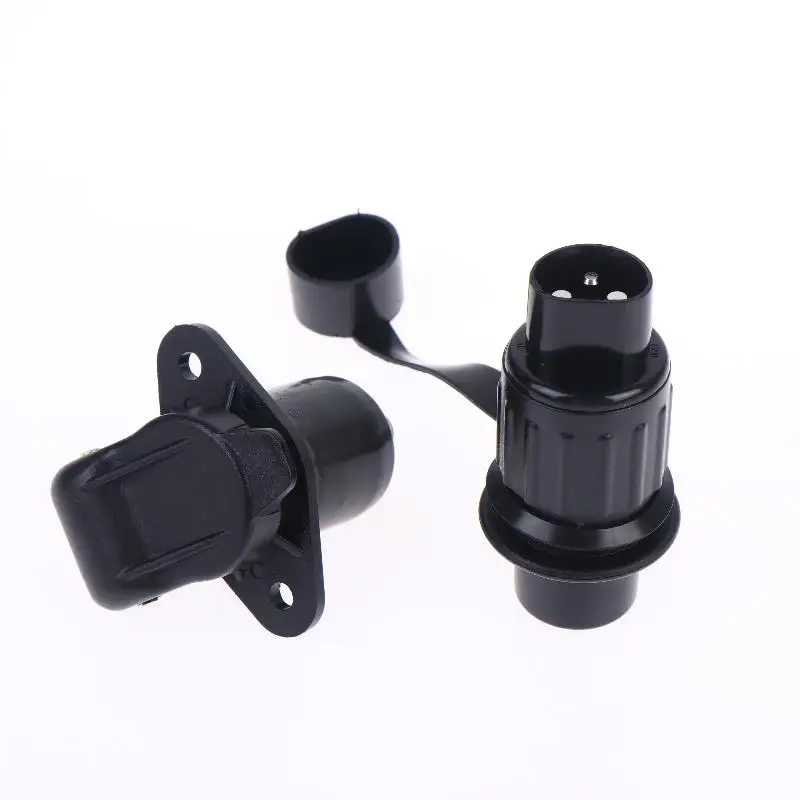12V 3 Pin Trailer Connector Socket Flat Plug Impact Resistant Plastic Car Cable Adapter for Off-road Truck Trailer Towing