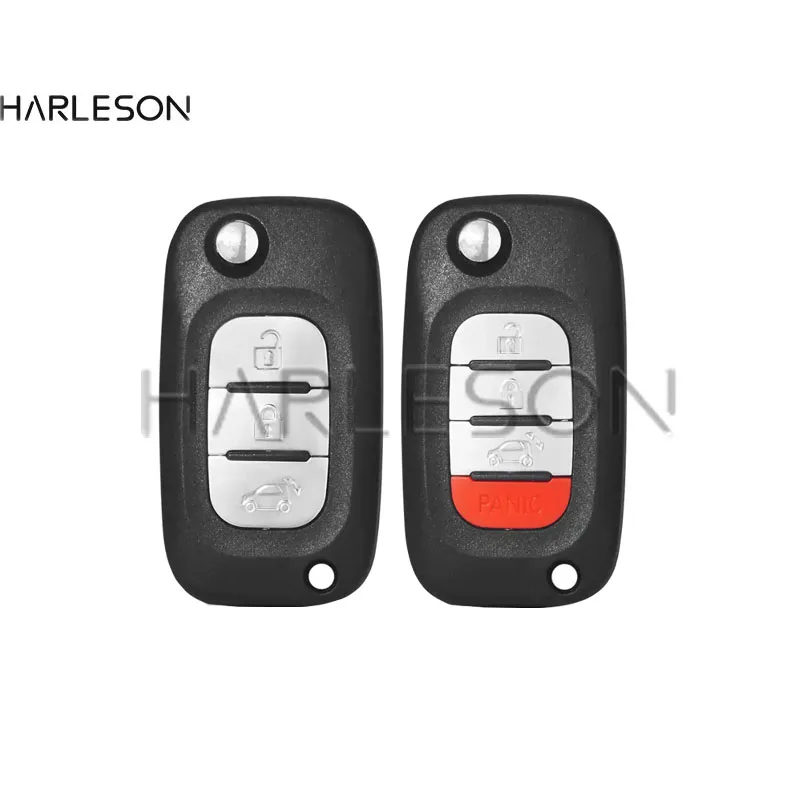 3 Botão 4 Botão Flip Shell Chave Remoto para Benz Smart Fortwo 453 Forfour 2015-2017 Substituição da chave do carro Caso